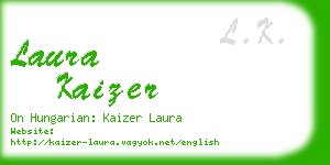 laura kaizer business card